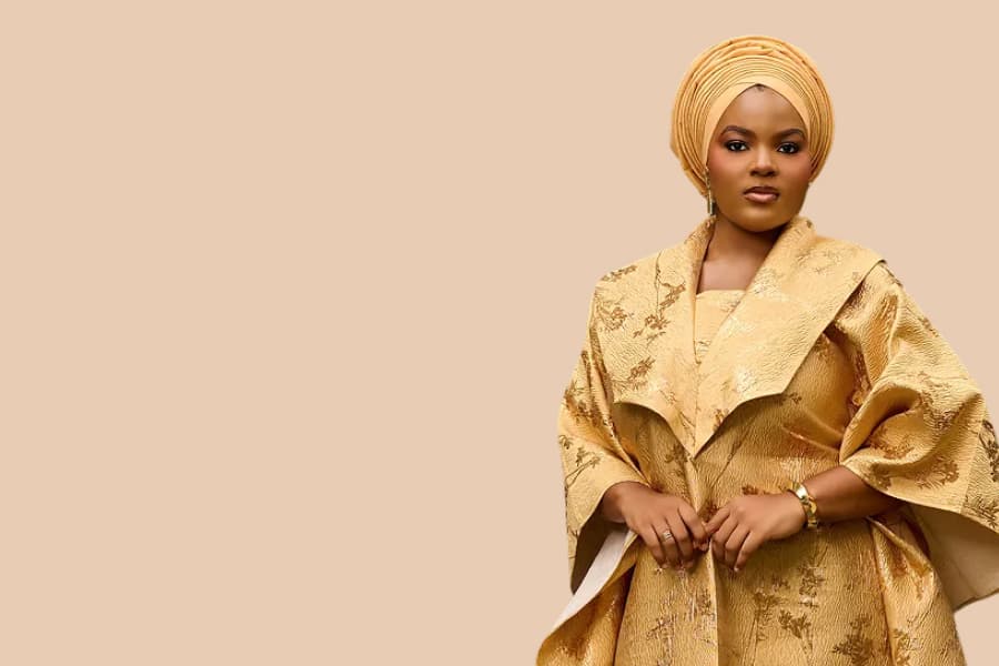 Gold brocade Eid kaftan
