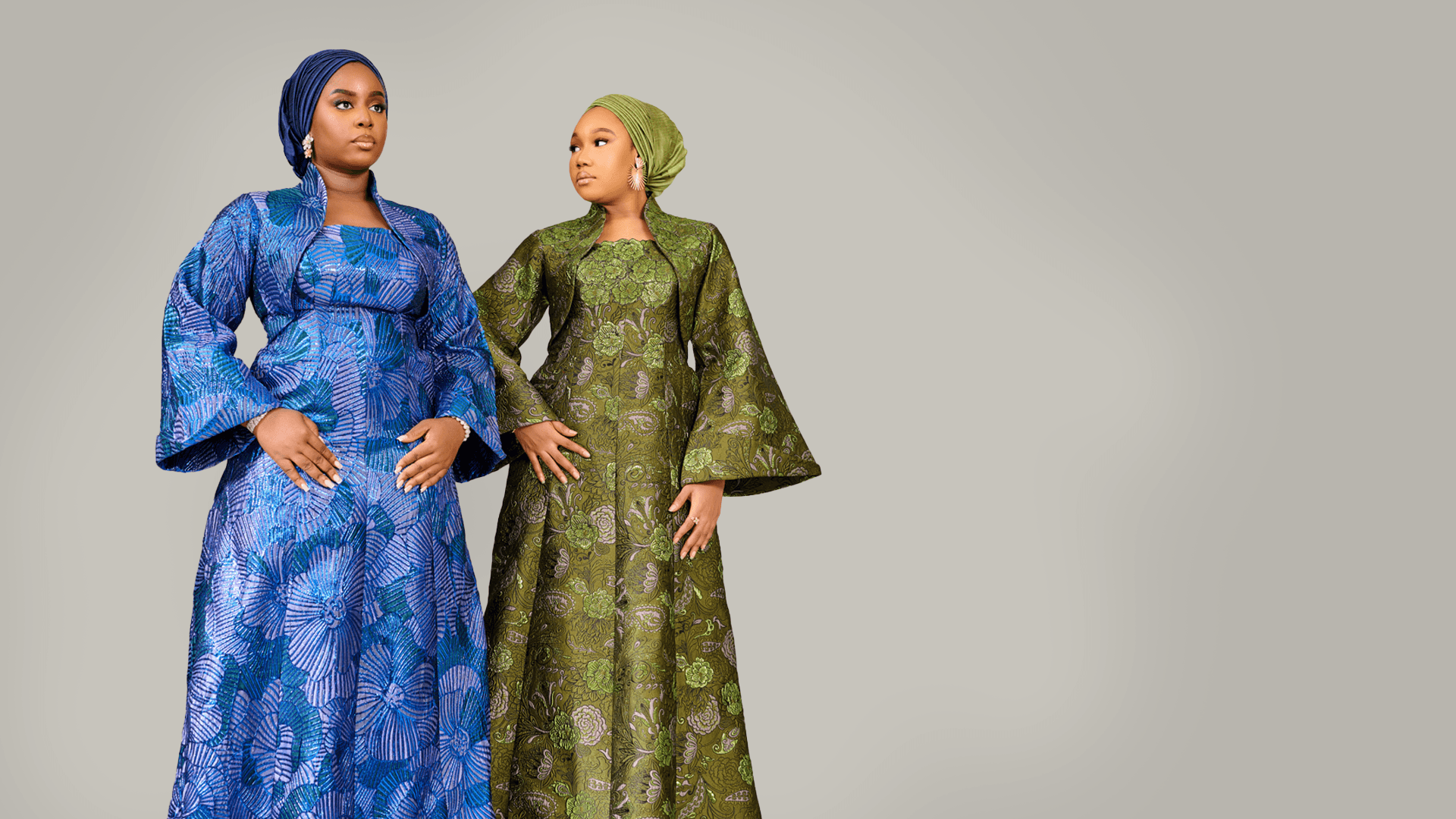 Two models in patterned co-ord sets