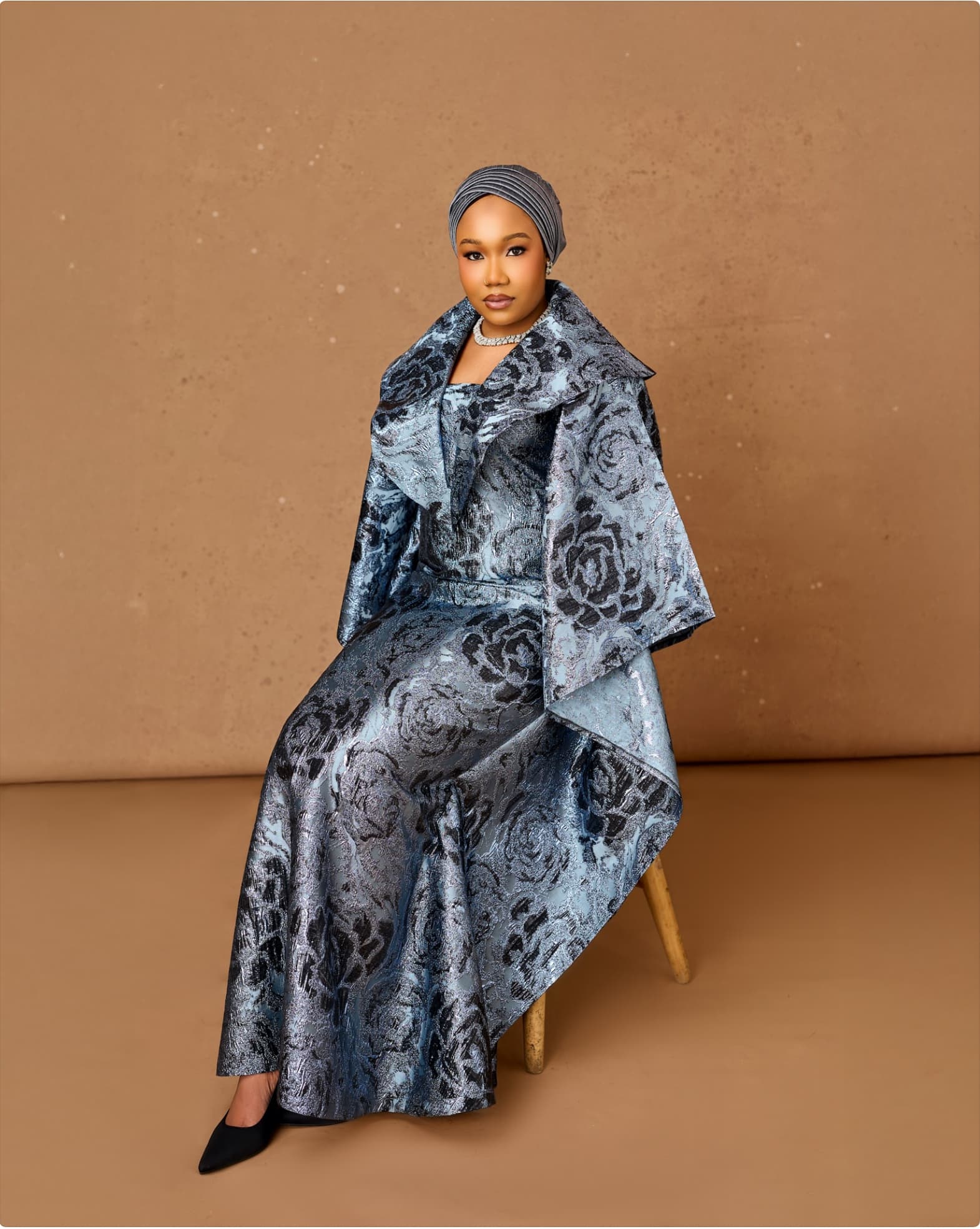 Nima boubou, Steel Grey, angle 2