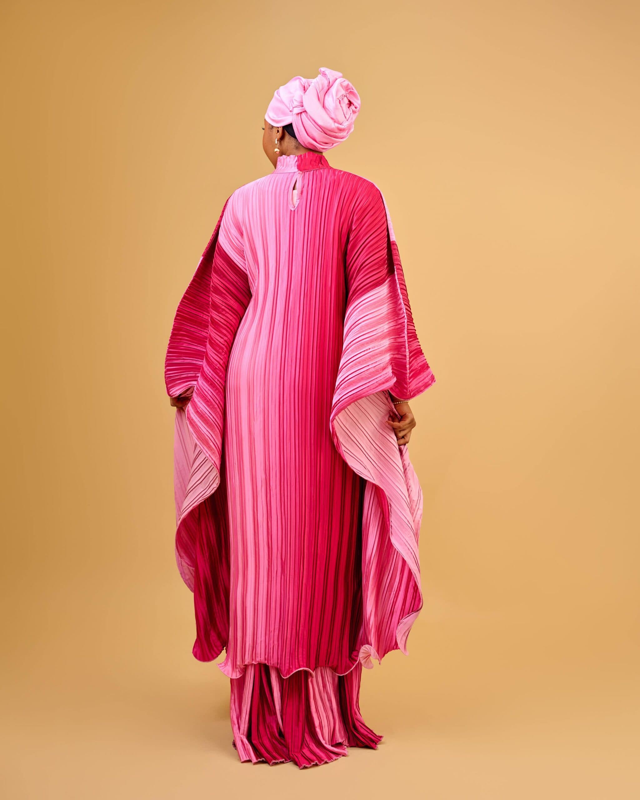 Pink Ombré Layali Silk Set, Pink Ombré, angle 2