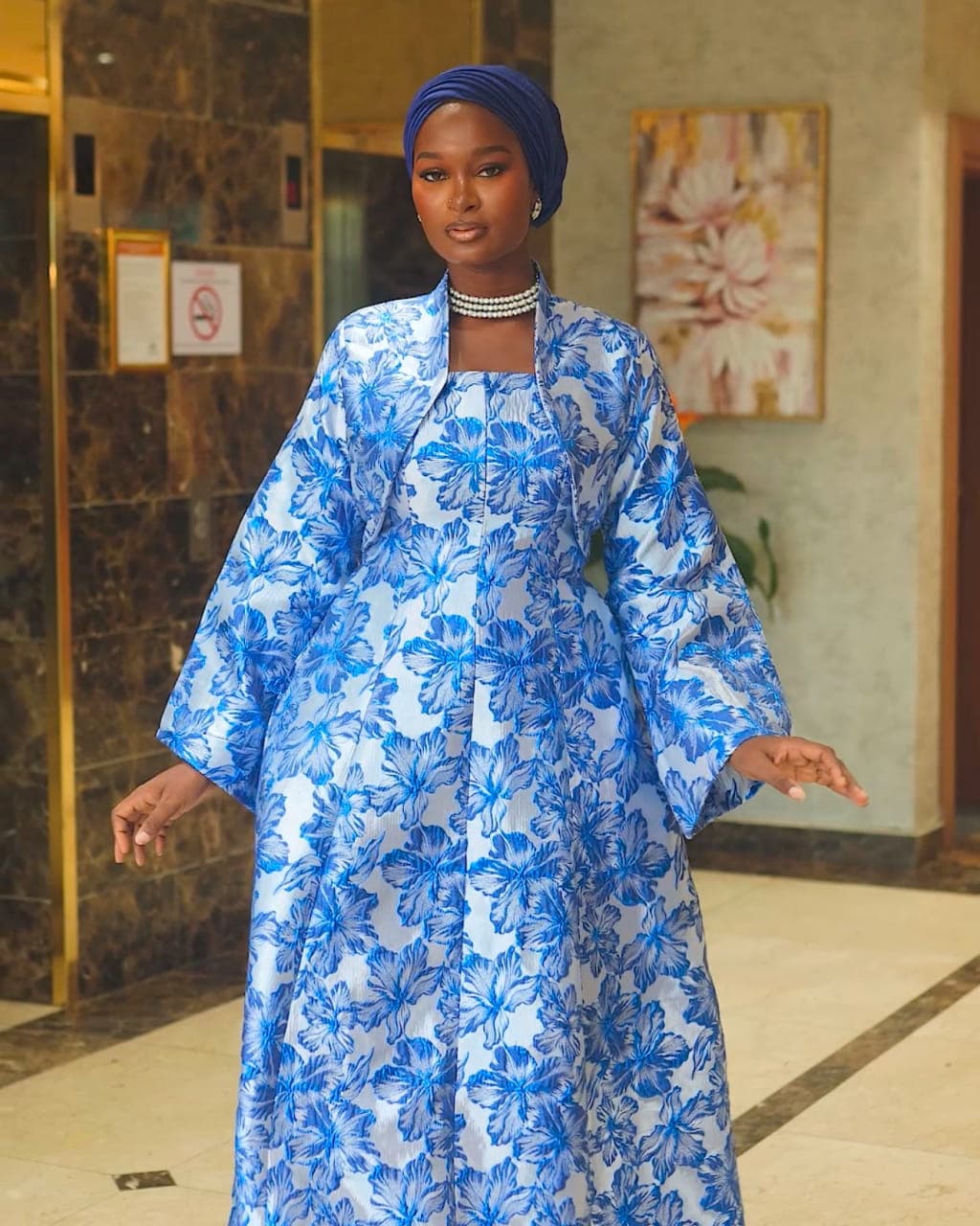 Sultana Kaftan in Royal Blue, Royal Blue, angle 1